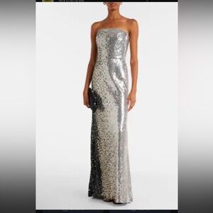 Elegant Silver Maxi Dress